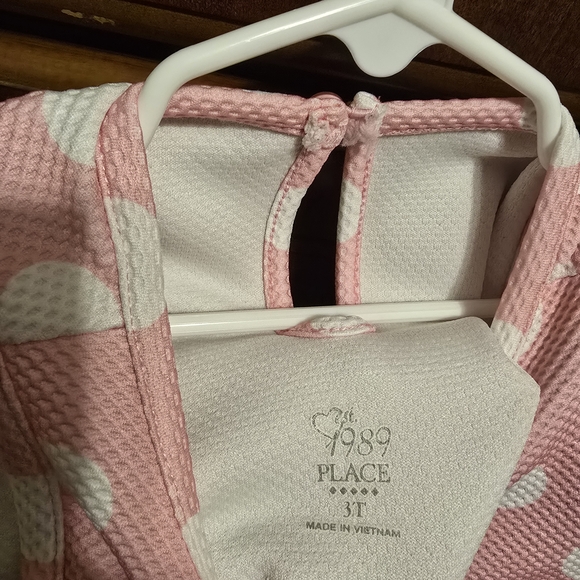 Childrens Place Pink and White Sleeveless Sundress Girls Size 3t - Picture 2 of 3